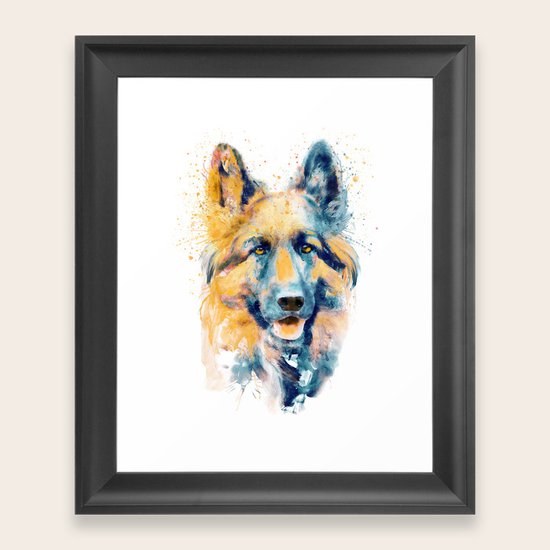 German Shepherd Dog Portrait Framed Art Print by MarianVoicu Society6