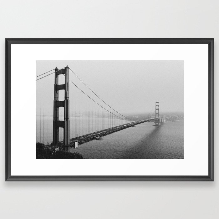 Fog Floats Over the Golden Gate Bridge - San Francisco Framed Art Print