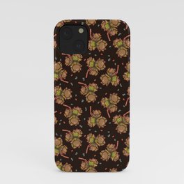 Dark hazelnuts pattern iPhone Case