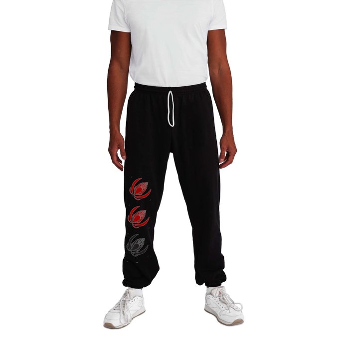 Bloom Pattern - Red & Cream Sweatpants
