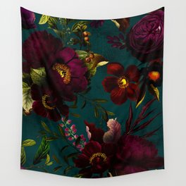 Before Midnight Vintage Flowers Garden Wall Tapestry
