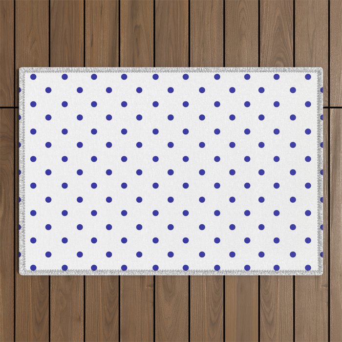 Dotted (Navy & White Pattern) Outdoor Rug