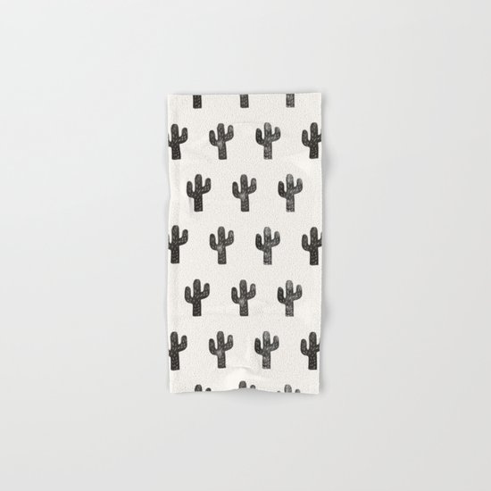 Stamped Cactus Hand & Bath Towel