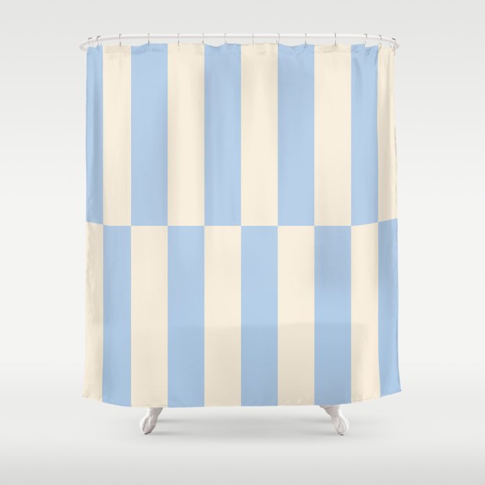 Strippy - Baby Blue Shower Curtain