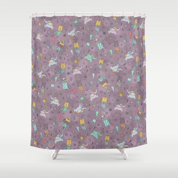 Cat Mermaids Under The Sea Funny Elephant And Unicorn Kitty