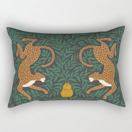 Leopard Vase - midnight Rectangular Pillow
