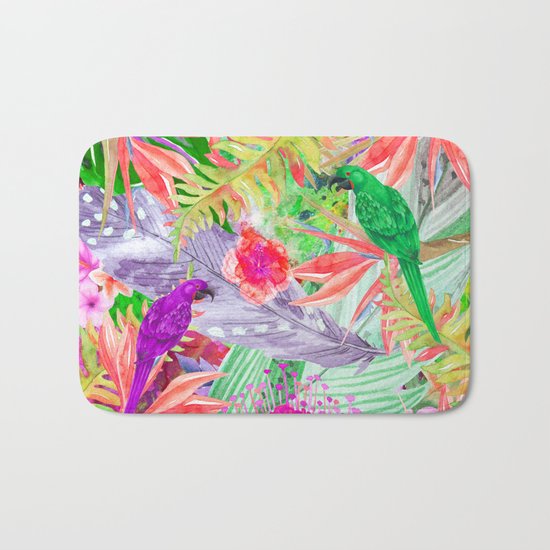 exotic parrots i Bath Mat
