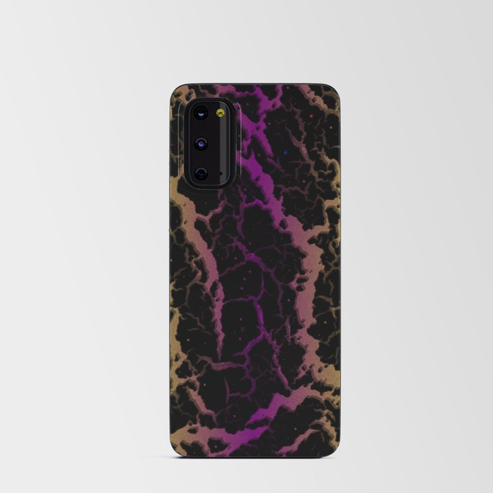Cracked Space Lava - Lime/Purple Android Card Case