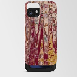 Red Color Abstract Art Line iPhone Card Case