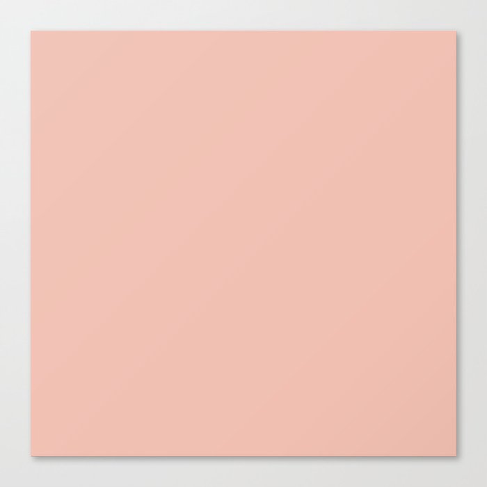 Jazz Age Pink Coral pastel solid color modern abstract pattern  Canvas Print