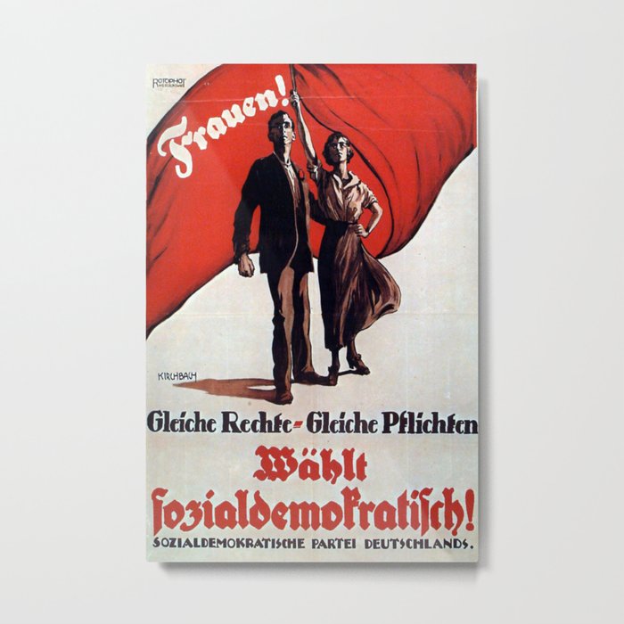 Vintage poster - German Women's Suffrage Metal Print