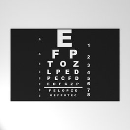 Inverted Eye Test Chart Welcome Mat