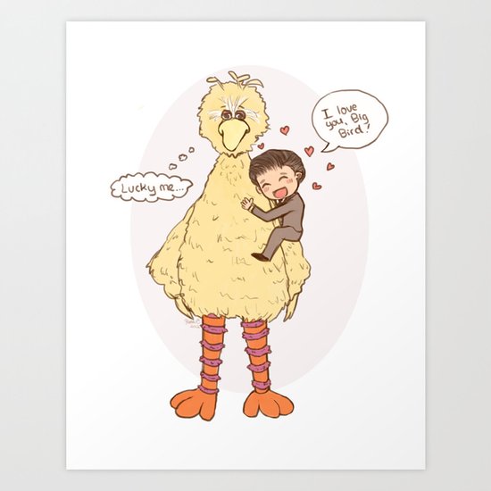 Romney loves Big Bird Art Print