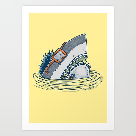 The Nerd Shark Art Print