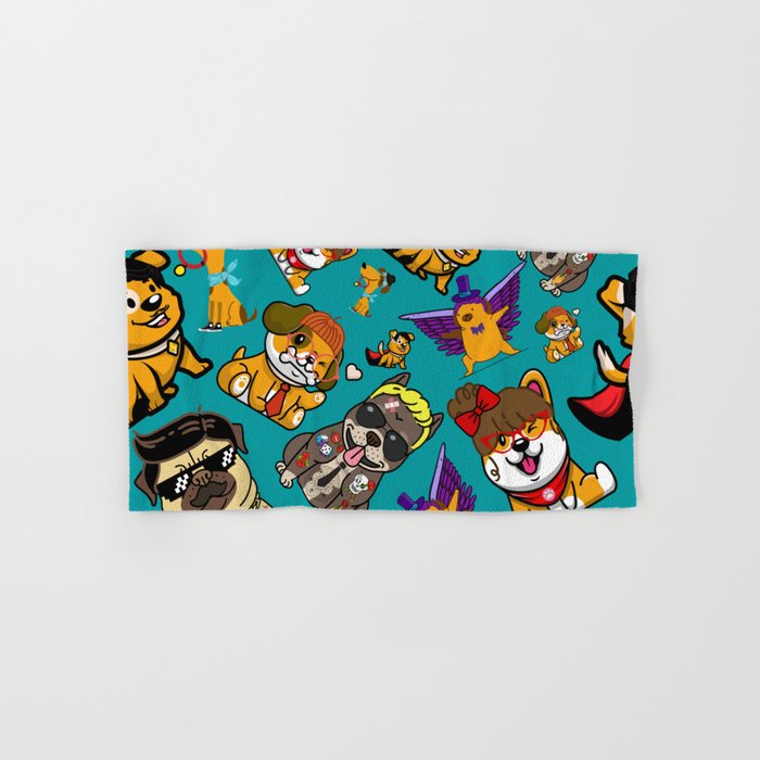 Dogs pattern - Dogs Breed Pattern - Adorable dogs Hand & Bath Towel