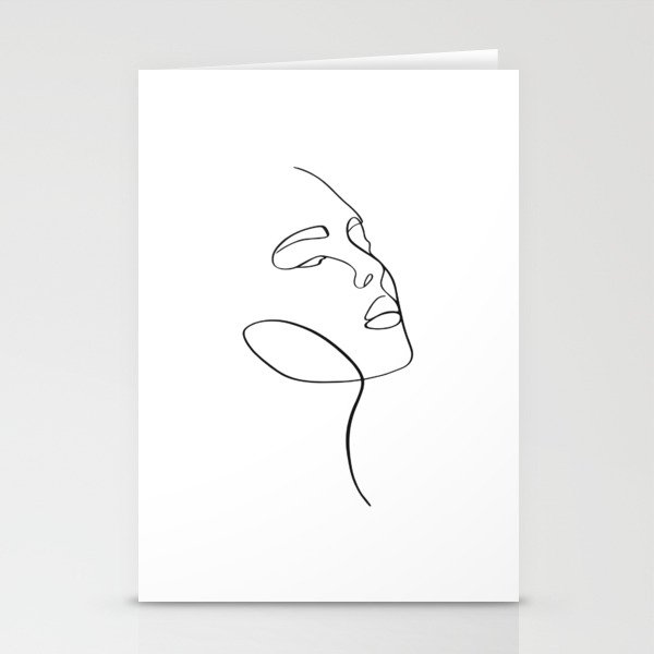 Portrait of a girl Stationery Cards