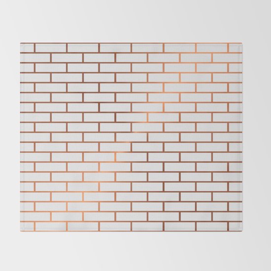 Copper Subway Tiles Throw Blanket