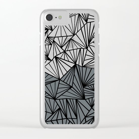 Ab Fan Grey and Black Clear iPhone Case