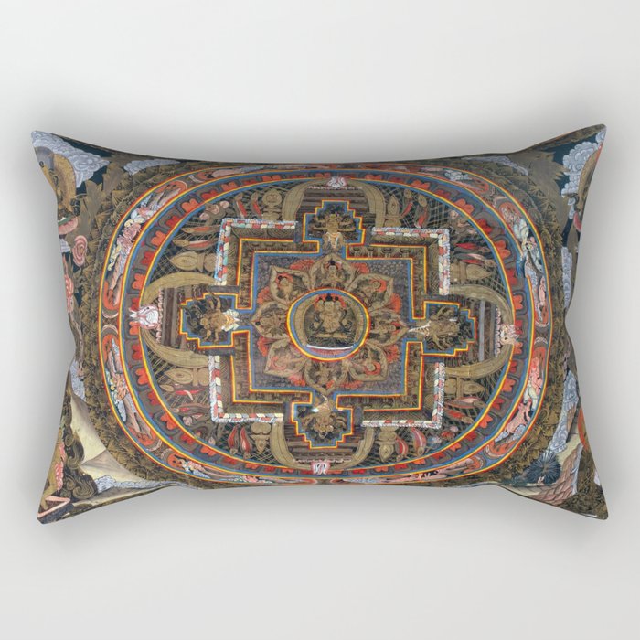 Yamantaka Mandala Buddhist Thangka Rectangular Pillow