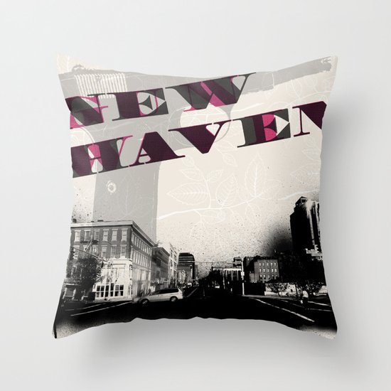 Gun Wavin, New Haven Throw Pillow