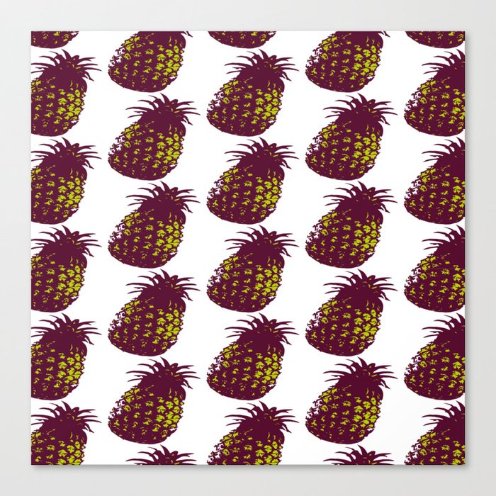 Neon Pineapple Canvas Print