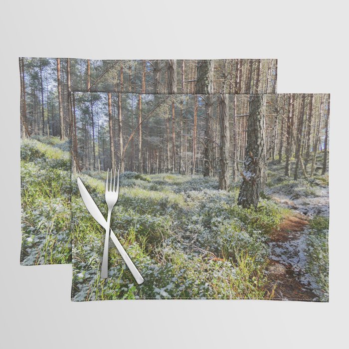 Scottish Highlands Spring Blayberry Nature Path Placemat
