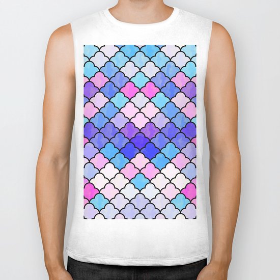 Watercolor Lovely Pattern VVXIII Biker Tank
