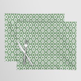 Green Retro Christmas Pattern Placemat