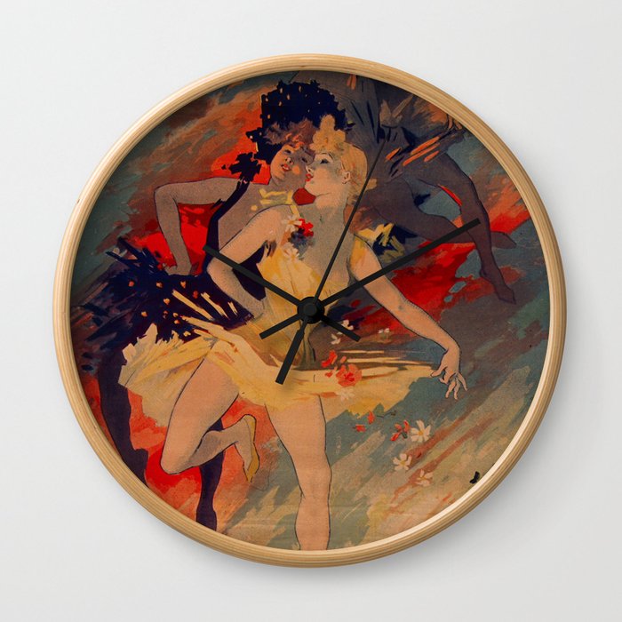 The DANCE 1891 - Jules CHERET - La Danse Wall Clock