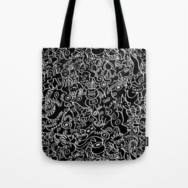 Pattern design crowded with terrific doodles Tote Bag