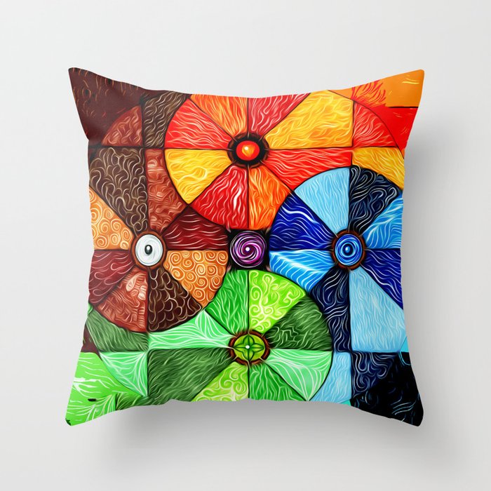 Earth Air Fire Water Ether Throw Pillow