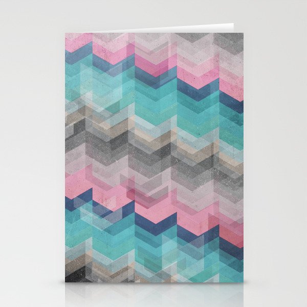 Colored Chevron  Stationery Cards
