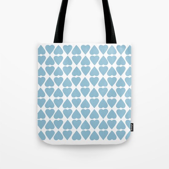 Diamond Hearts Repeat Blue Tote Bag