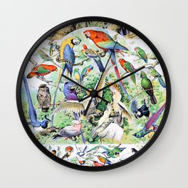 Adolphe Millot "Birds" 2. Wall Clock