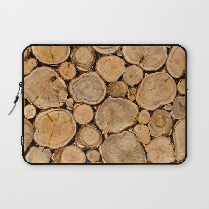 Artwork 3432 texture of wooden logs Laptop Sleeve