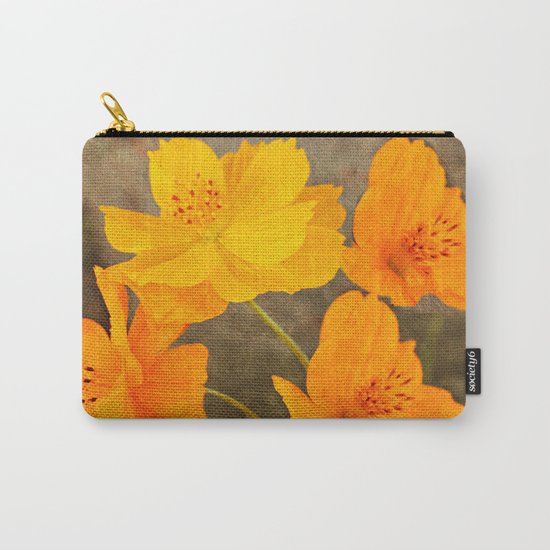Bright Lights Cosmos Flowers Carry-All Pouch