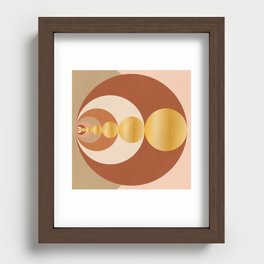 Golden Ratio Circle in Circle Recessed Framed Print