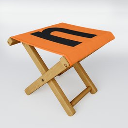 letter N (Black & Orange) Folding Stool