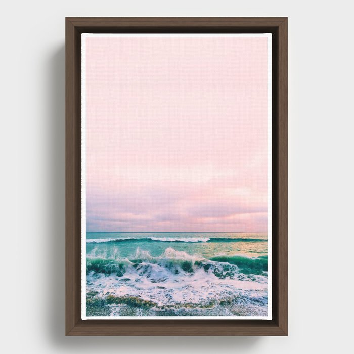 beach sunset photo Framed Canvas
