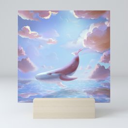 The whales do not sing because they have an answer, they sing because they have a song. Mini Art Print