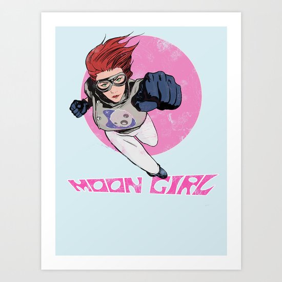 Moon Girl Punch-Out Art Print