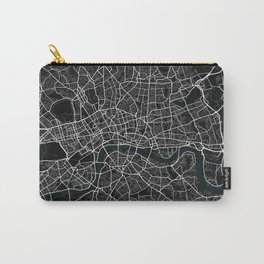 London City Map of England - Dark Carry-All Pouch
