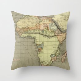 Africa Old map Throw Pillow