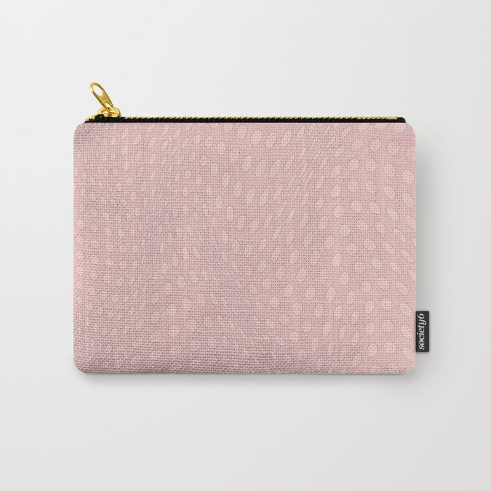 Wavy Dots Blush Pink Carry-All Pouch