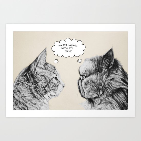 Cat Confusion Art Print