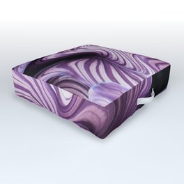 Wavy Abstract Purple Trippy Botanical Dream Outdoor Floor Cushion | Wavy, Organic, Retro, Trippy, Abstract, Leaf, Graphic Design, Botanical, Palm, Digital 