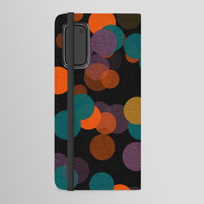 Colorful Textured Circles Android Wallet Case