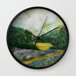 Lavender Field Wall Clock