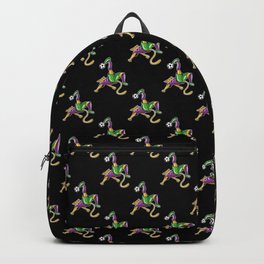 Soccer Cat Black Pattern Backpack