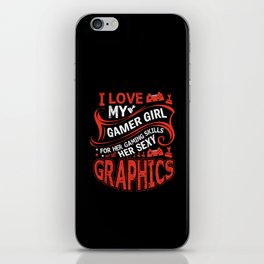 Funny Gamer Girlfriend Quote Vintage iPhone Skin